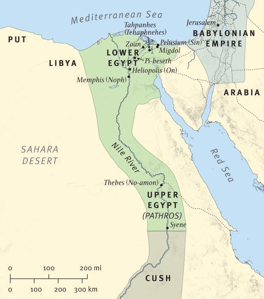 mapa biblijnej Etiopii