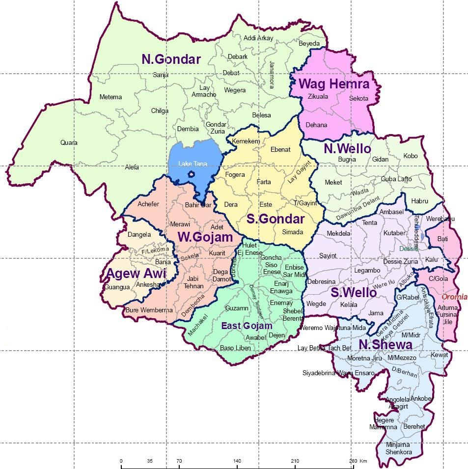 Etiopia гондар mapie