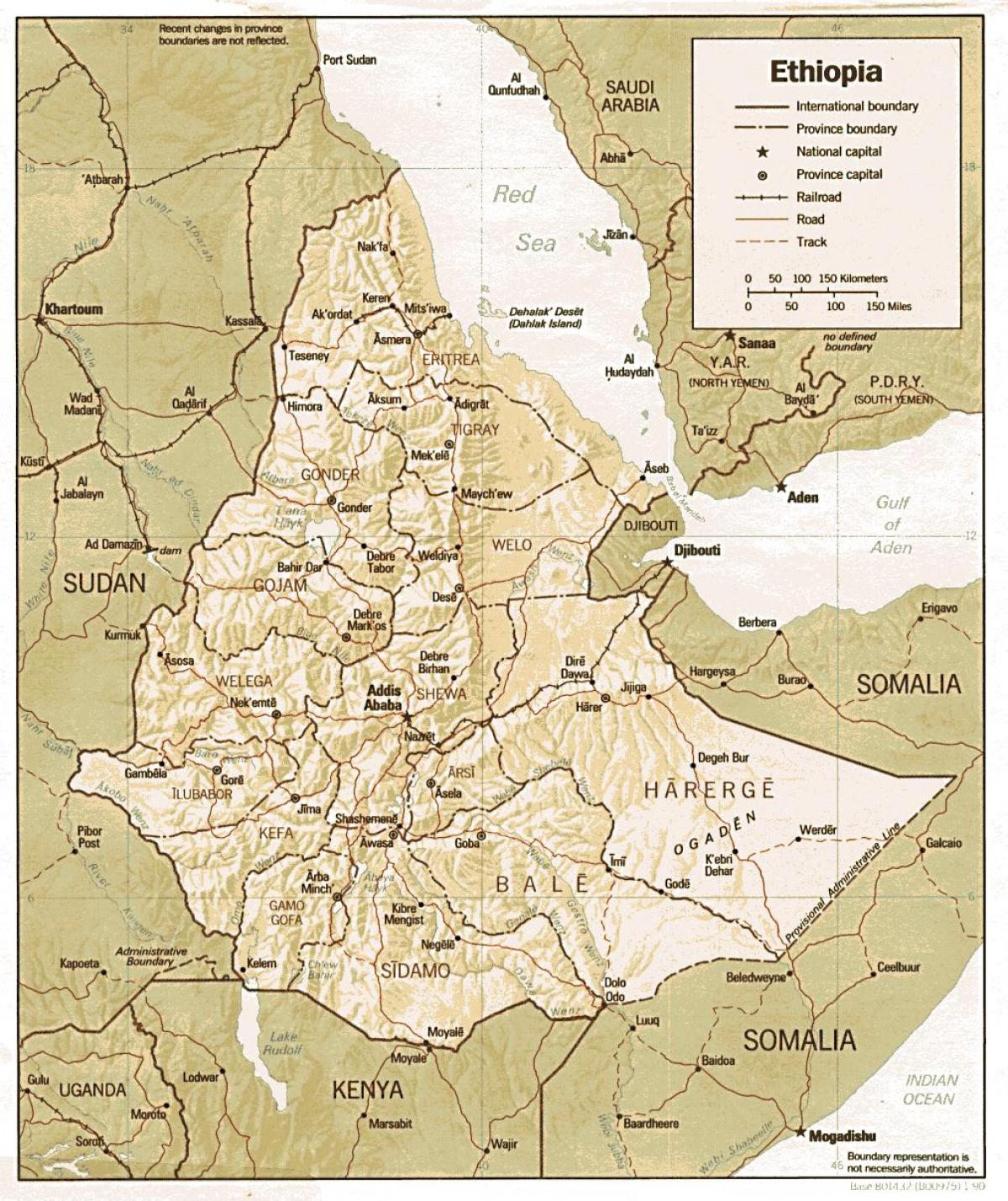 stary Etiopii mapie