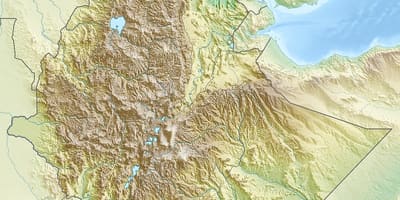 Mapa Etiopczyk góry