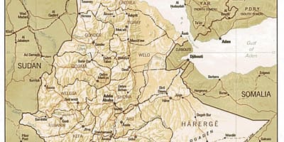 Mapa Etiopii starą mapę