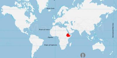 Lokalizacja na mapie świata Etiopia 