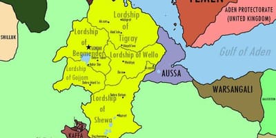 Mapa Etiopii imperium