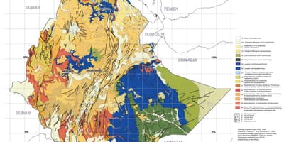 Mapa Geologiczna mapa Etiopii