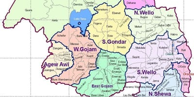 Etiopia гондар mapie