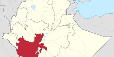 Mapa Południowej Etiopii